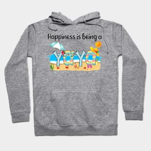 Happiness Is Being A Yaya Summer Beach Happy Mother's Hoodie